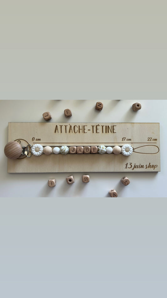 Attache-tétine | Marguerite Blanche