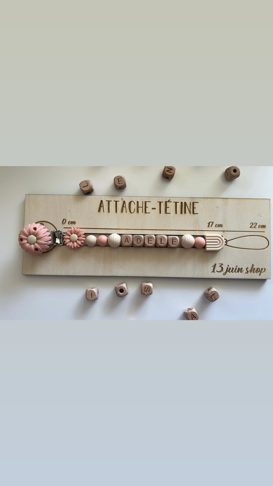 Attache-tétine | Rose Bohème