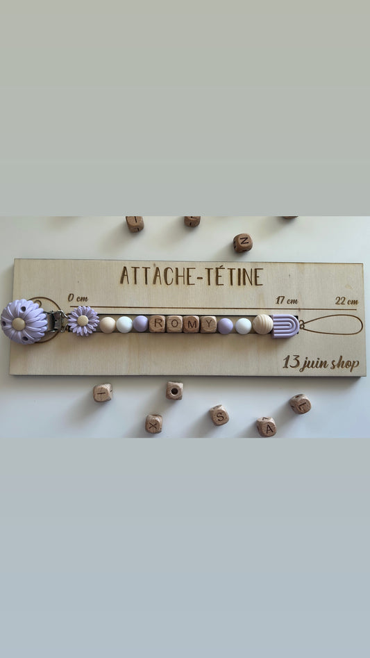 Attache-tétine | Marguerite Lilas