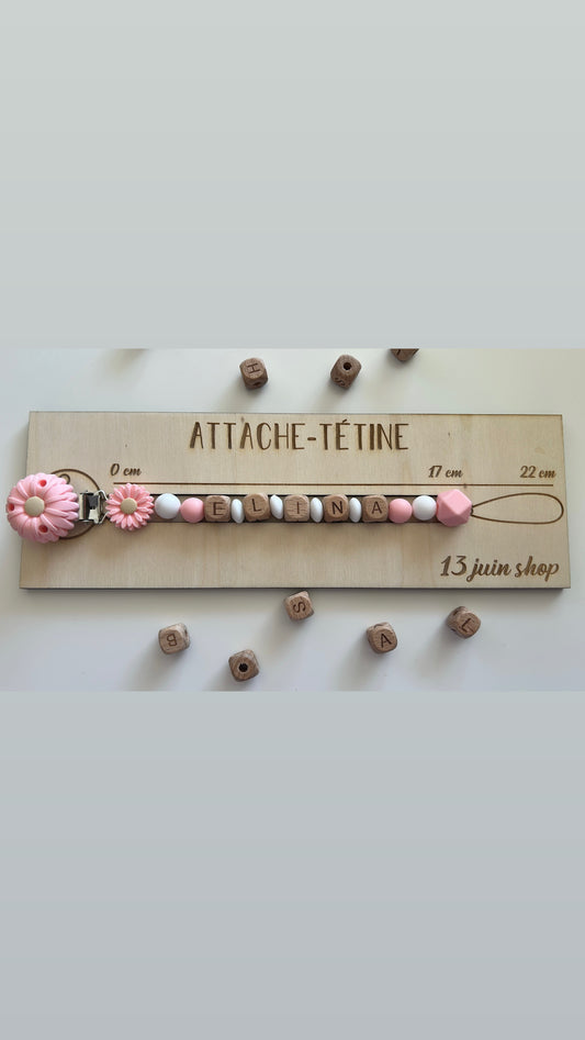 Attache-tétine | Marguerite Rose