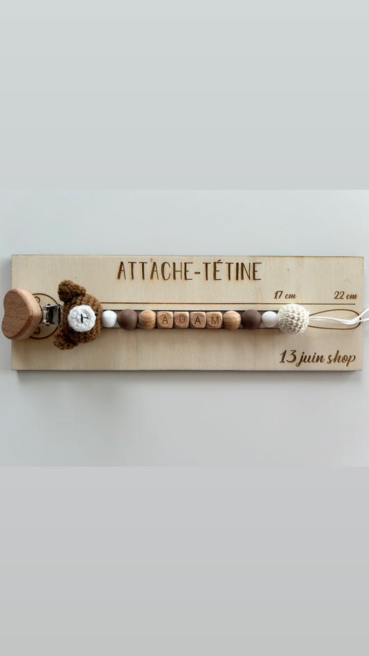 Attache-tétine | Ourson Chocolat